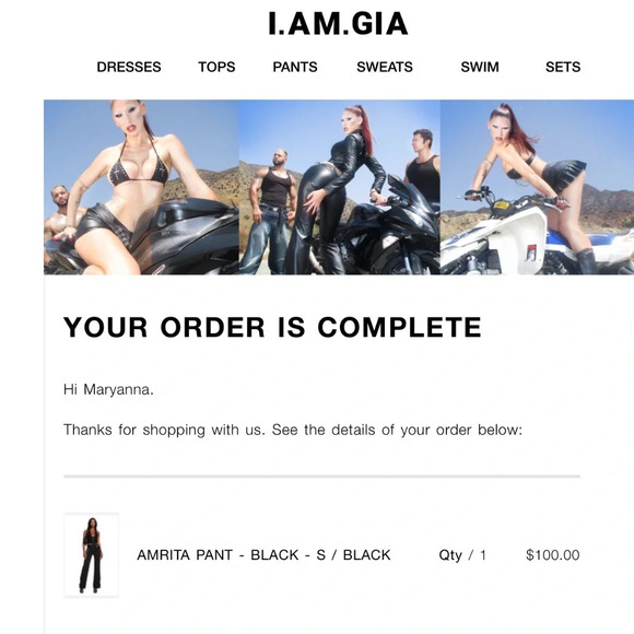 I Am Gia Black Amrita Pants Size S - Picture 8 of 13